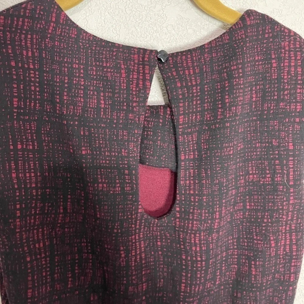 Anthropologie Weston Wear Red Black Workwear Dress XS